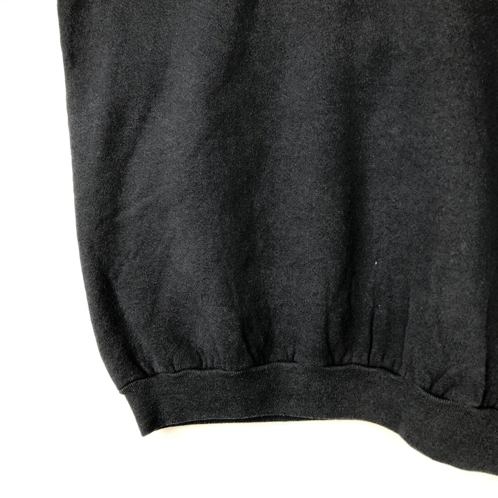 Vintage 90'S Fruit of the Loom plain blank sweatshirt, made in the USA, men's size XL cotton black type Vintage Second Hand