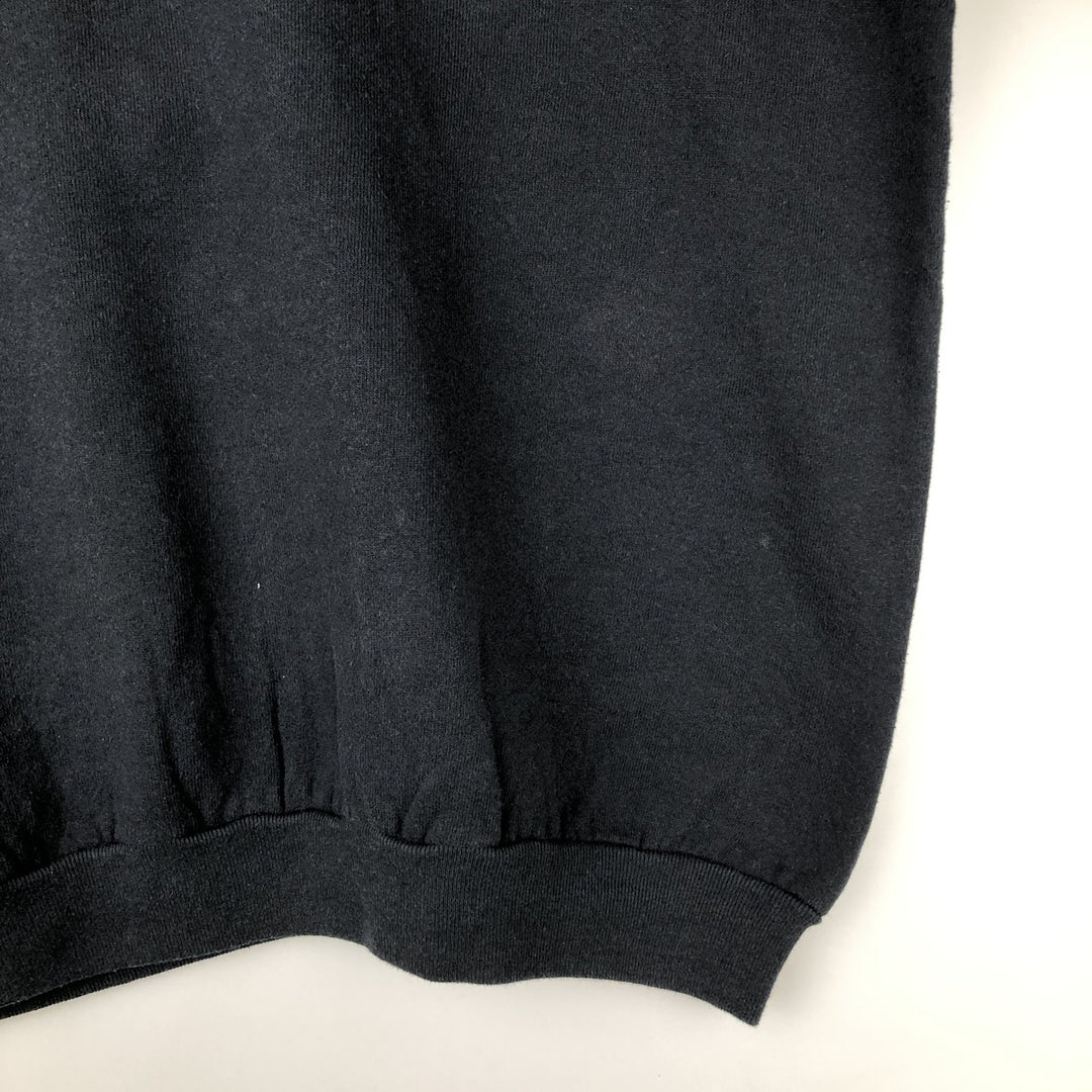 Vintage 90'S Fruit of the Loom plain blank sweatshirt, made in the USA, men's size XL cotton black type Vintage Second Hand