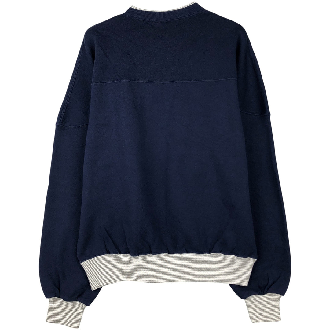 90'S Russell sweatshirt, made in USA, men's size L, vintage cotton navy blue type Vintage Second Hand