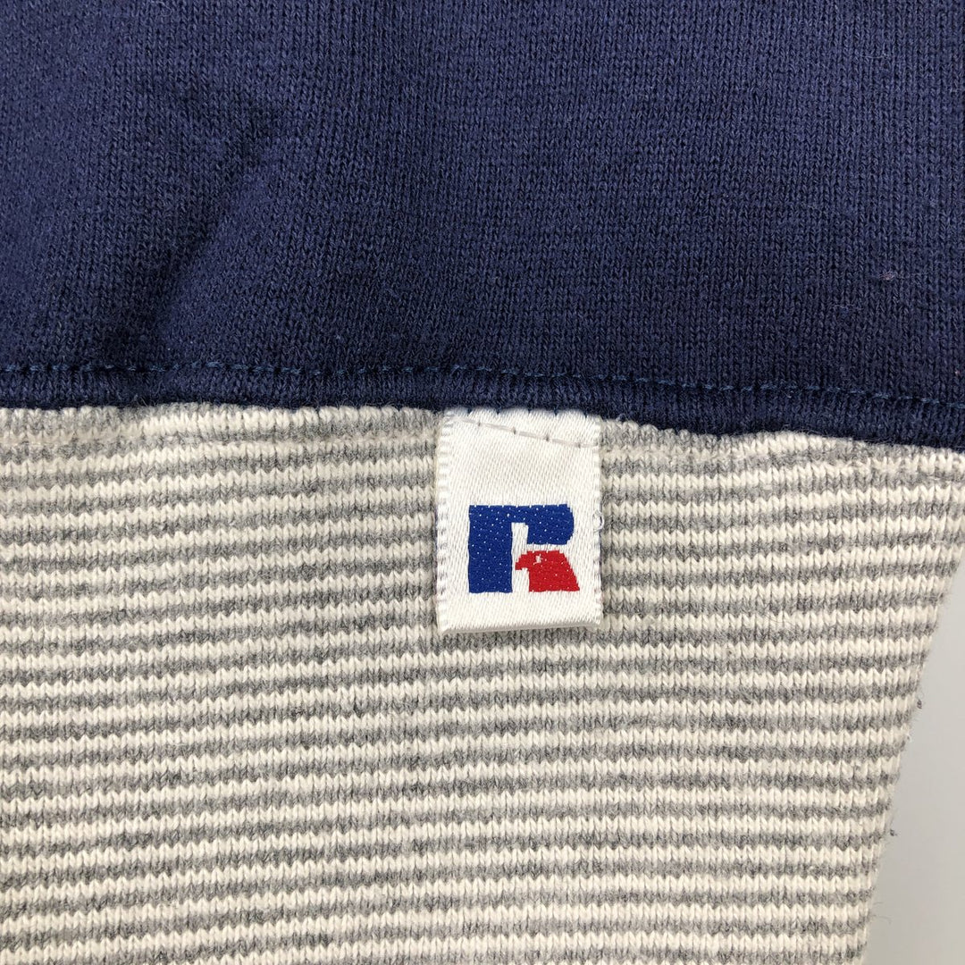 90'S Russell sweatshirt, made in USA, men's size L, vintage cotton navy blue type Vintage Second Hand