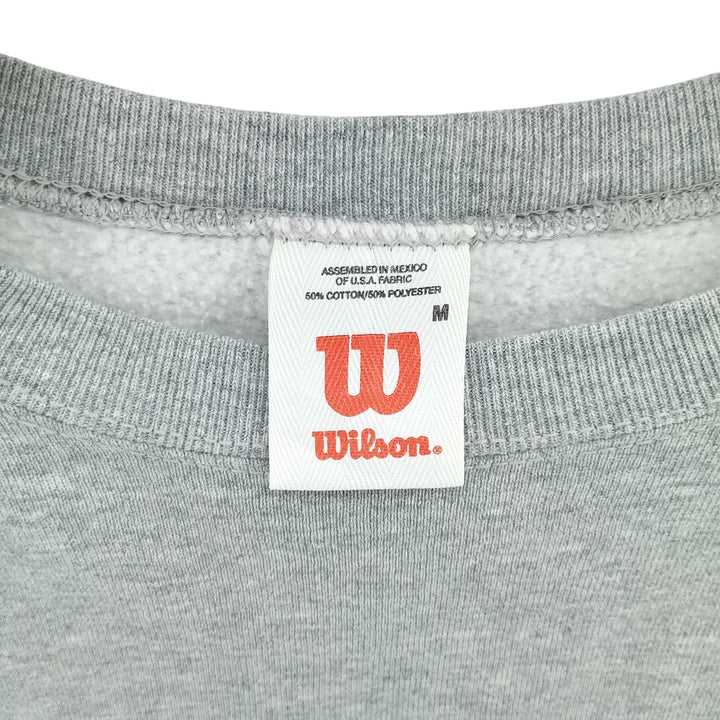 90s-00'S Wilson plain blank sweatshirt, men's size M, vintage cotton gray type Vintage Second Hand