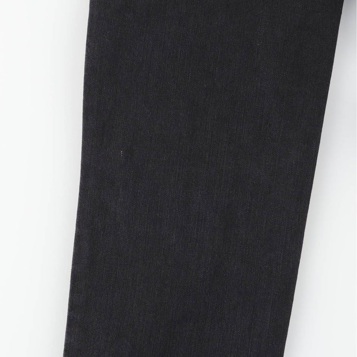 Agnes b. Jeans Black Denim Tapered Denim Pants, Made in France, Women's Size L (W27) cotton black type Vintage Second Hand