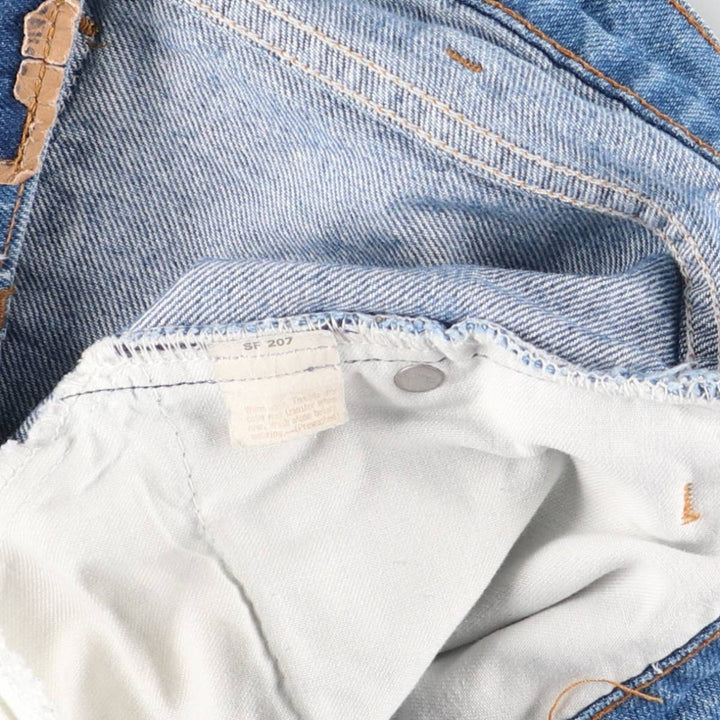 Vintage 80s-90'S Levi's tapered denim pants, men's size W32 unclear blue type Vintage Second Hand