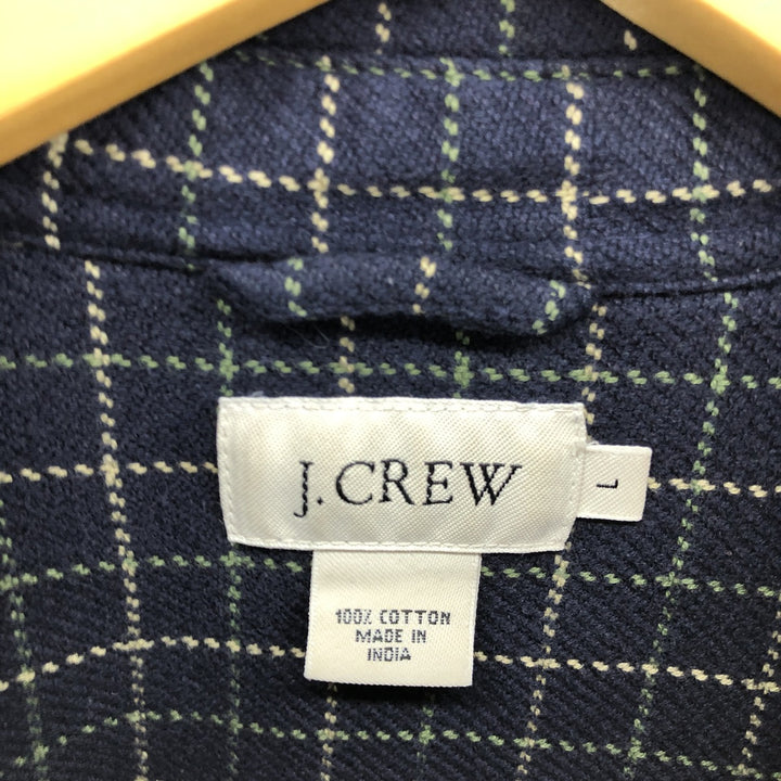 J.Crew Long Sleeve Heavy Flannel Check Shirt Men's Size L / eaa481026