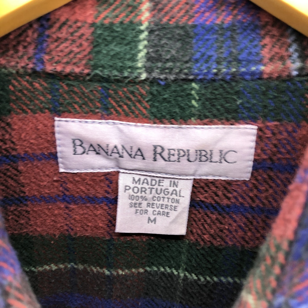 90'S Banana Republic BANANA REPUBLIC Long Sleeve Heavy Flannel Check Shirt Men's M Size Vintage /eaa481028