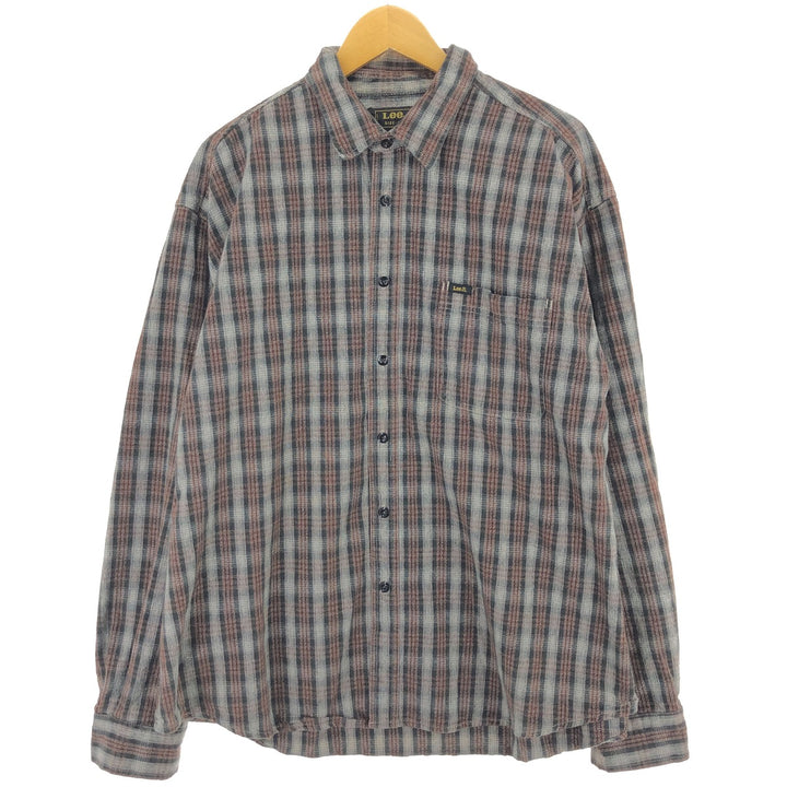 Lee Long Sleeve Flannel Check Shirt Men's XXL / eaa481034