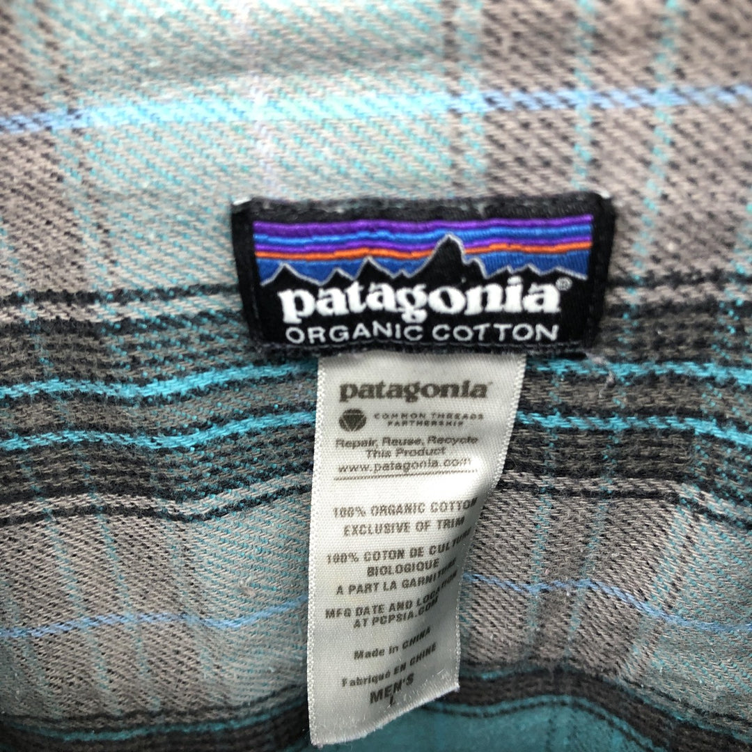 Patagonia 52240FA13 Long Sleeve Flannel Check Shirt Men's Size L / eaa481038