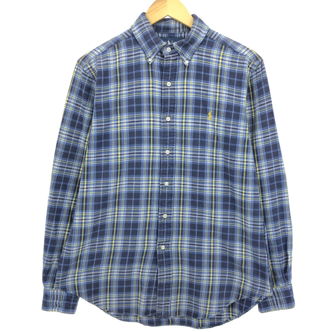 Ralph Lauren Classic Fit Long Sleeve Button Down Flannel Check Shirt Men's M / eaa481039