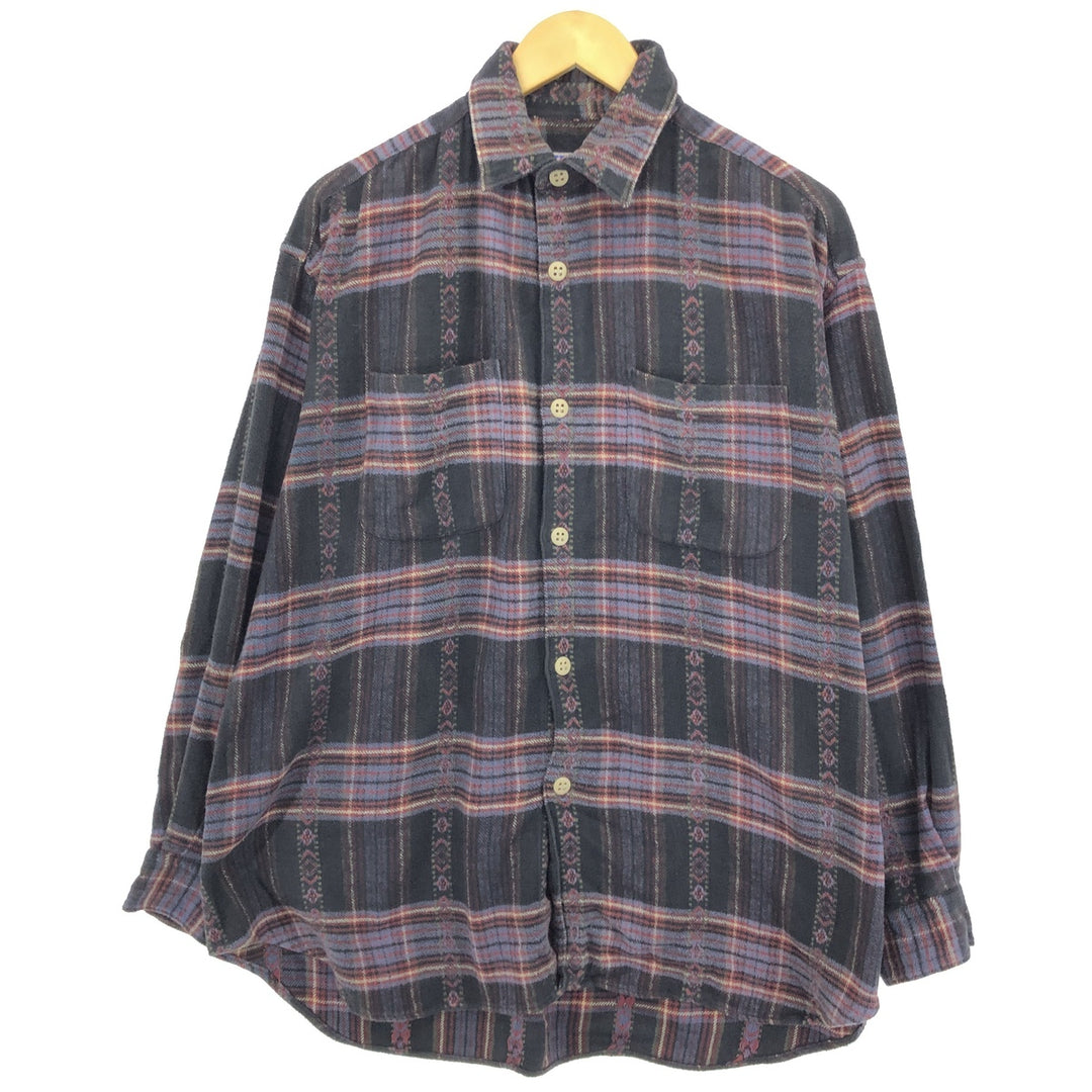 AVIREX Long Sleeve Flannel Check Shirt Men's Size L /eaa481046