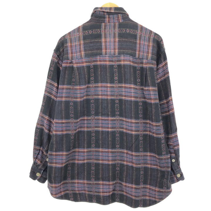 AVIREX Long Sleeve Flannel Check Shirt Men's Size L /eaa481046