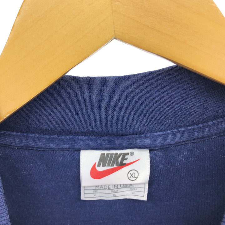 90'S Nike MICHIGAN University of Michigan mock neck long sleeve T-shirt, made in USA, men's XL size, vintage /eaa481062