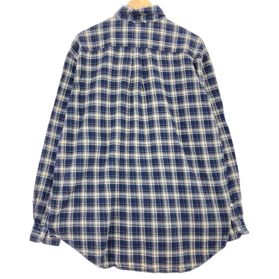 90s~ Tommy Hilfiger Long Sleeve Button Down Flannel Check Shirt Men's Size L Vintage /eaa481072