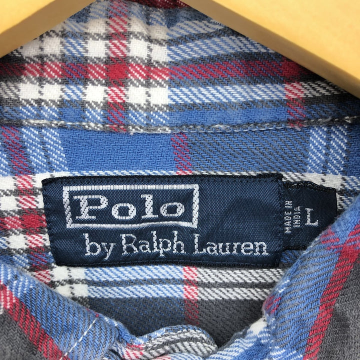 Ralph Lauren POLO by Ralph Lauren Long Sleeve Flannel Check Shirt Men's L / eaa481082