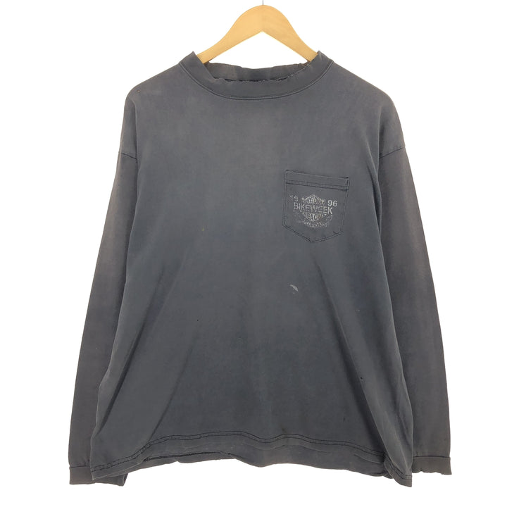 90'S KEY ELEMENTS Eagle Pattern Back Print Long Sleeve T-Shirt Made in USA Men's L Size Vintage /eaa481087