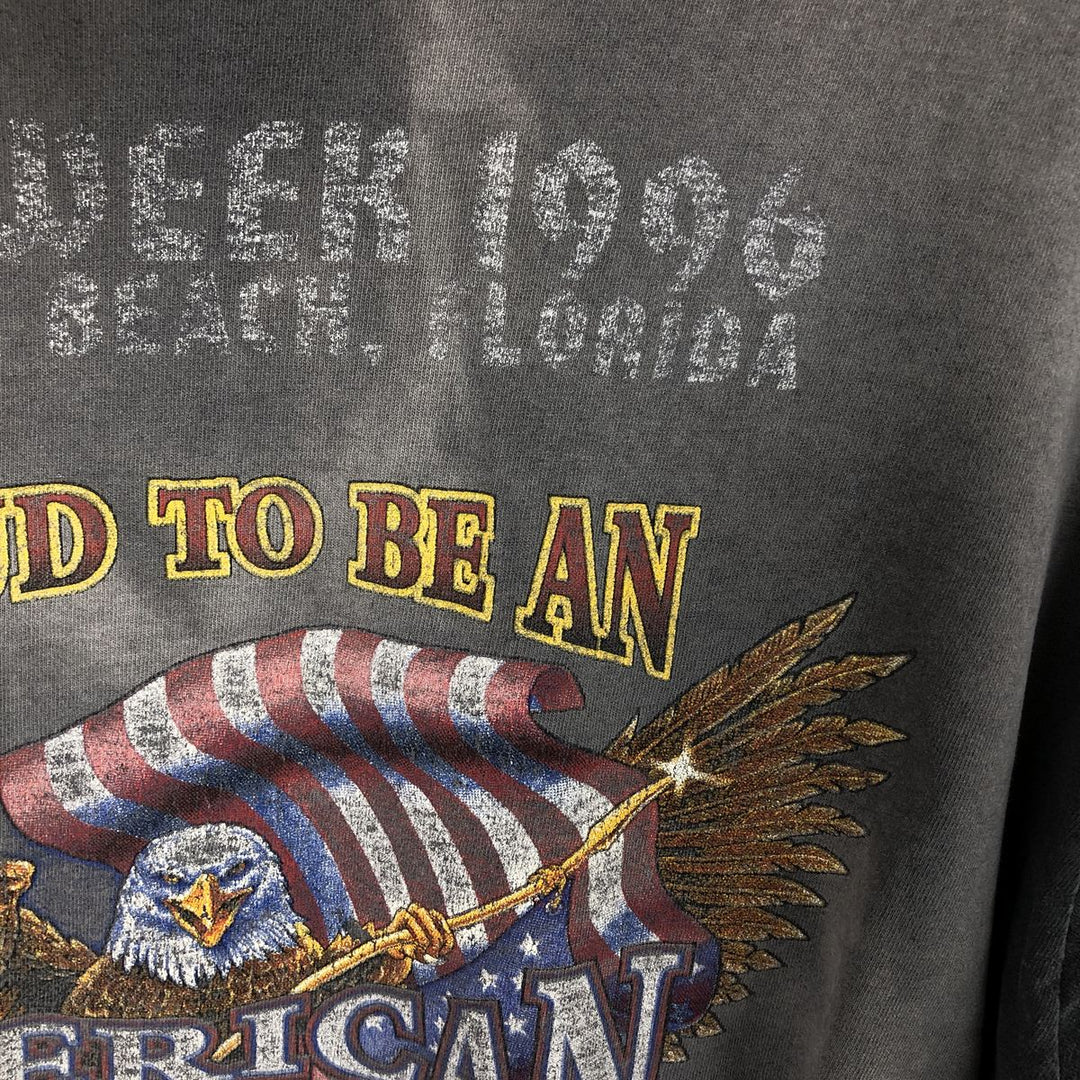 90'S KEY ELEMENTS Eagle Pattern Back Print Long Sleeve T-Shirt Made in USA Men's L Size Vintage /eaa481087