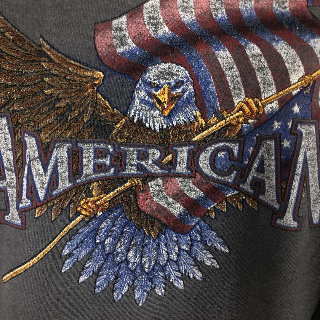 90'S KEY ELEMENTS Eagle Pattern Back Print Long Sleeve T-Shirt Made in USA Men's L Size Vintage /eaa481087