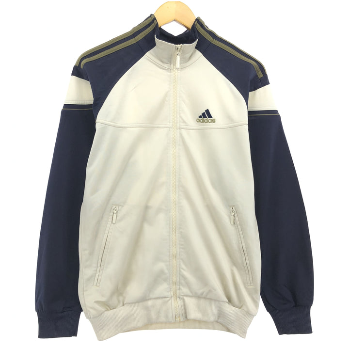 00'S adidas back logo jersey track jacket men's size M polyester ivory Vintage Second Hand