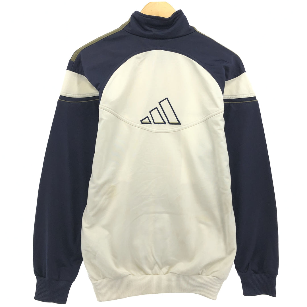 00'S adidas back logo jersey track jacket men's size M polyester ivory Vintage Second Hand