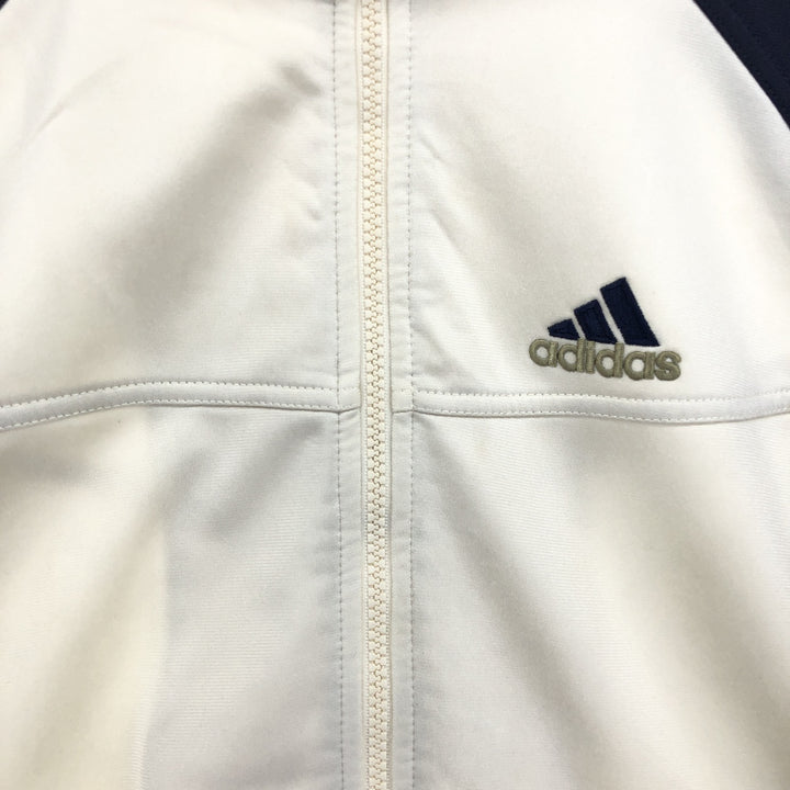 00'S adidas back logo jersey track jacket men's size M polyester ivory Vintage Second Hand