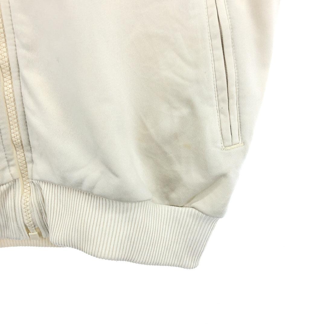00'S adidas back logo jersey track jacket men's size M polyester ivory Vintage Second Hand