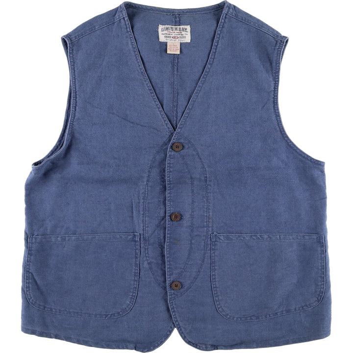 90'S UNIONBAY linen vest, men's size L, vintage / eaa481152