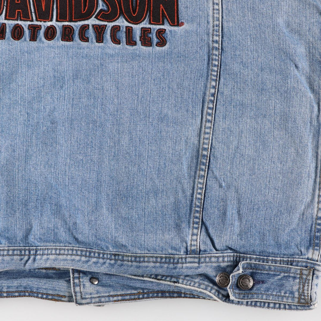 Harley-Davidson Back Logo Denim Vest Men's L size / eaa481167