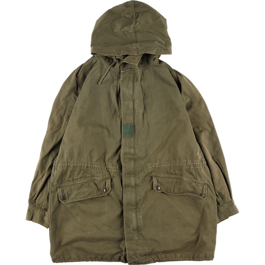 Genuine French military M-64 hooded military field jacket, men's size L / eaa481171