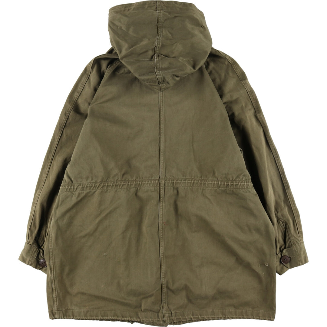 Genuine French military M-64 hooded military field jacket, men's size L / eaa481171