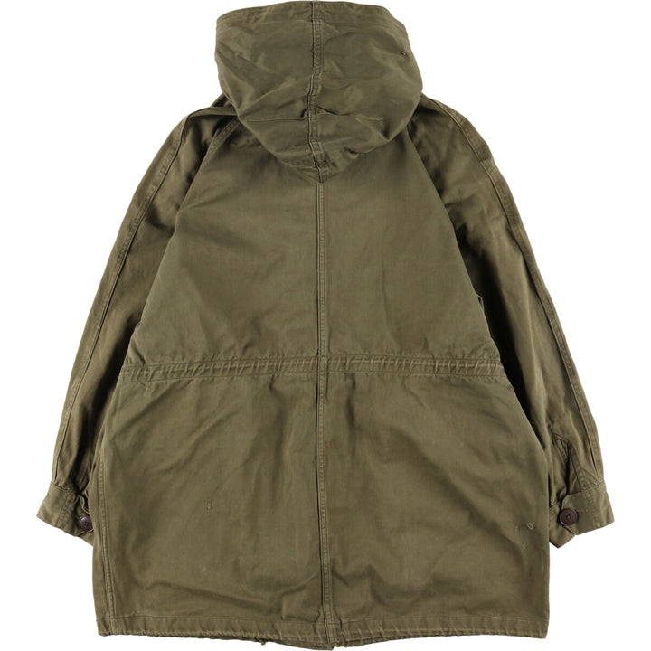 Genuine French military M-64 hooded military field jacket, men's size L / eaa481171