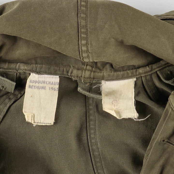 Genuine French military M-64 hooded military field jacket, men's size L / eaa481171
