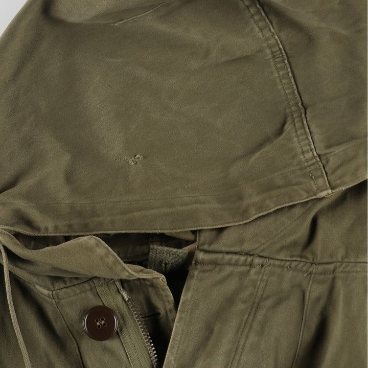 Genuine French military M-64 hooded military field jacket, men's size L / eaa481171