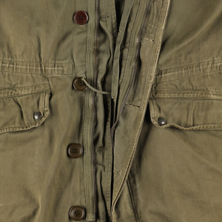 Genuine French military M-64 hooded military field jacket, men's size L / eaa481171