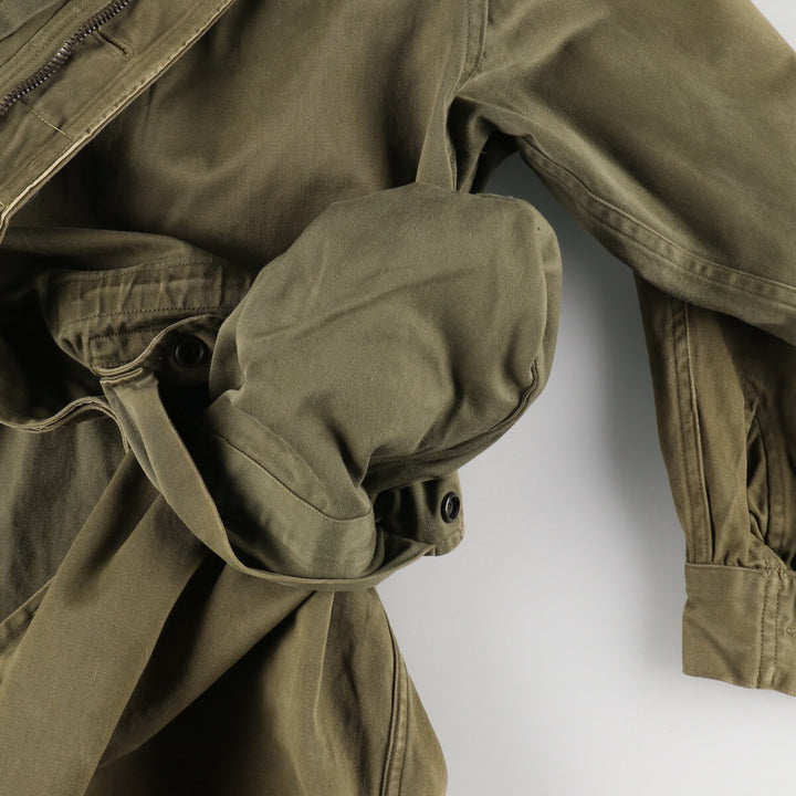 Genuine French military M-64 hooded military field jacket, men's size L / eaa481171