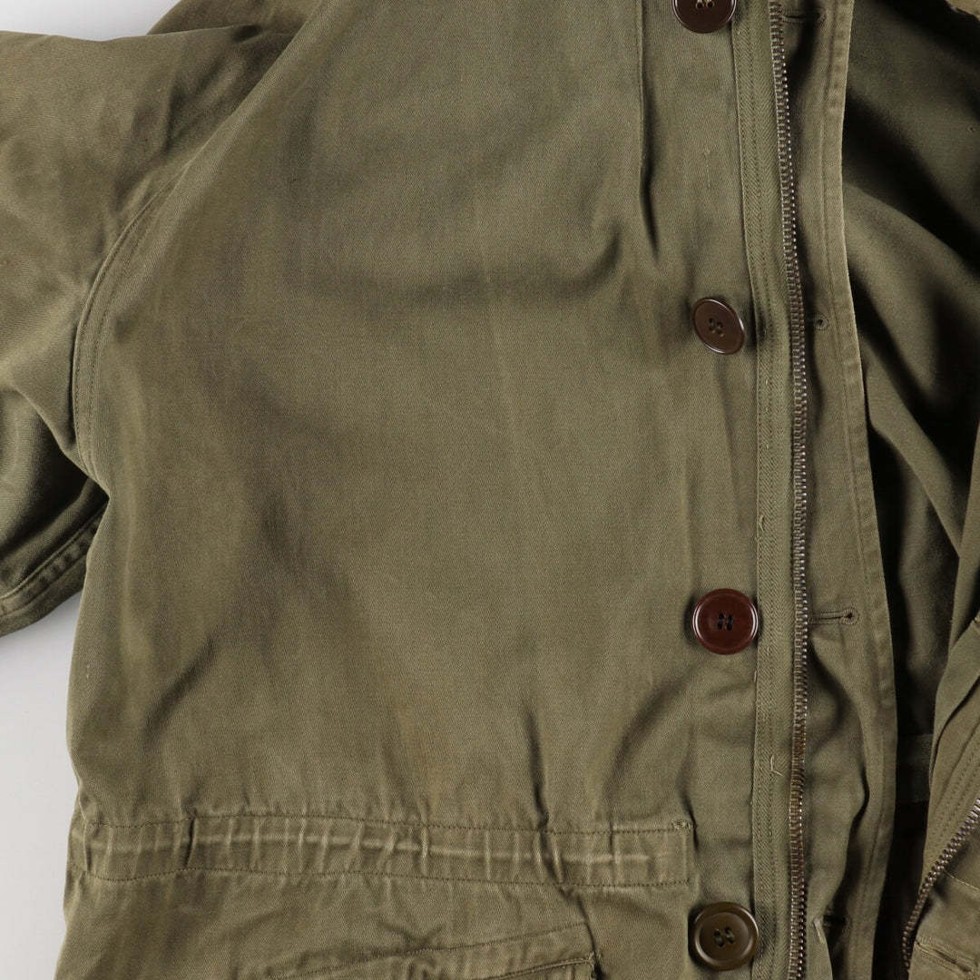 Genuine French military M-64 hooded military field jacket, men's size L / eaa481171
