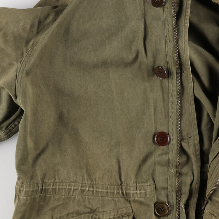 Genuine French military M-64 hooded military field jacket, men's size L / eaa481171