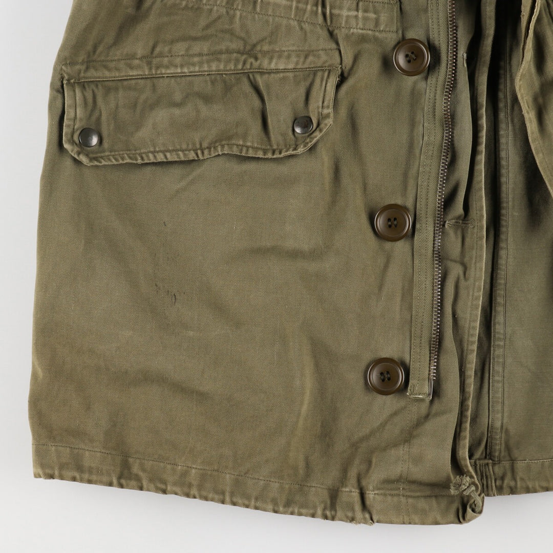 Genuine French military M-64 hooded military field jacket, men's size L / eaa481171