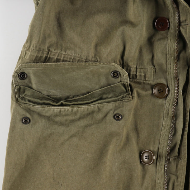 Genuine French military M-64 hooded military field jacket, men's size L / eaa481171