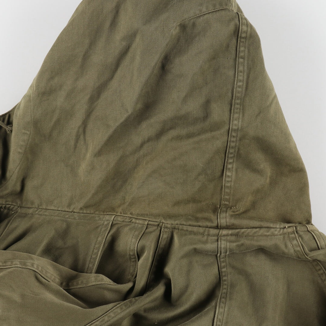 Genuine French military M-64 hooded military field jacket, men's size L / eaa481171