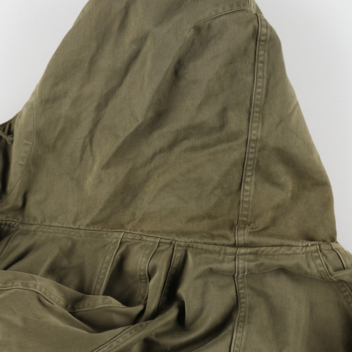 Genuine French military M-64 hooded military field jacket, men's size L / eaa481171