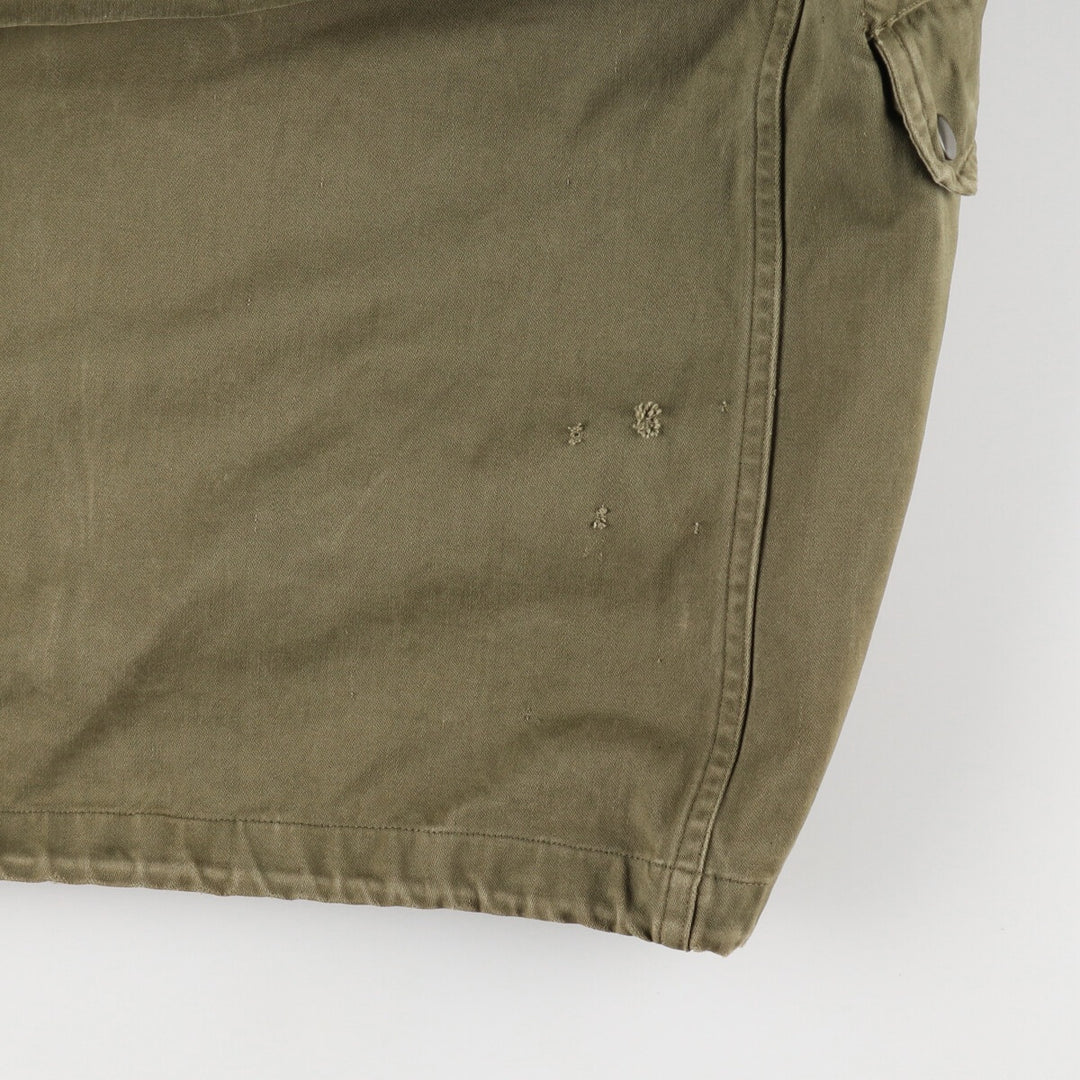 Genuine French military M-64 hooded military field jacket, men's size L / eaa481171