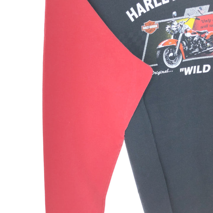 00'S Harley-Davidson Raglan Long T-Shirt, Men's M size /eaa481238