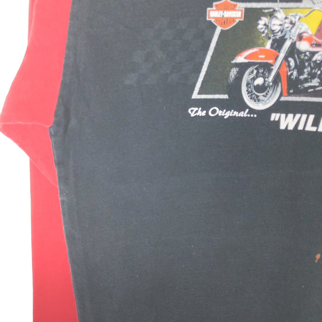 00'S Harley-Davidson Raglan Long T-Shirt, Men's M size /eaa481238