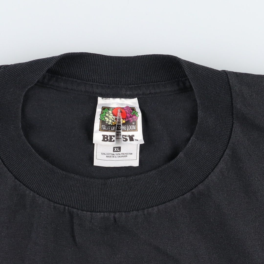 00'S Fruit of the Loom YES band T-shirt, men's size XL cotton black type Vintage Second Hand