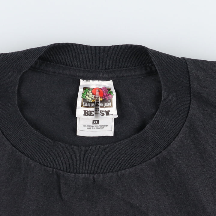 00'S Fruit of the Loom YES band T-shirt, men's size XL cotton black type Vintage Second Hand