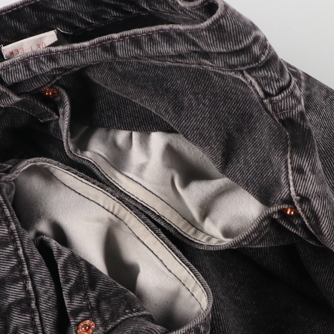 90'S Levi's 550 Relaxed Fit Black Denim Tapered Denim Pants Men's W34 Vintage / eaa481345