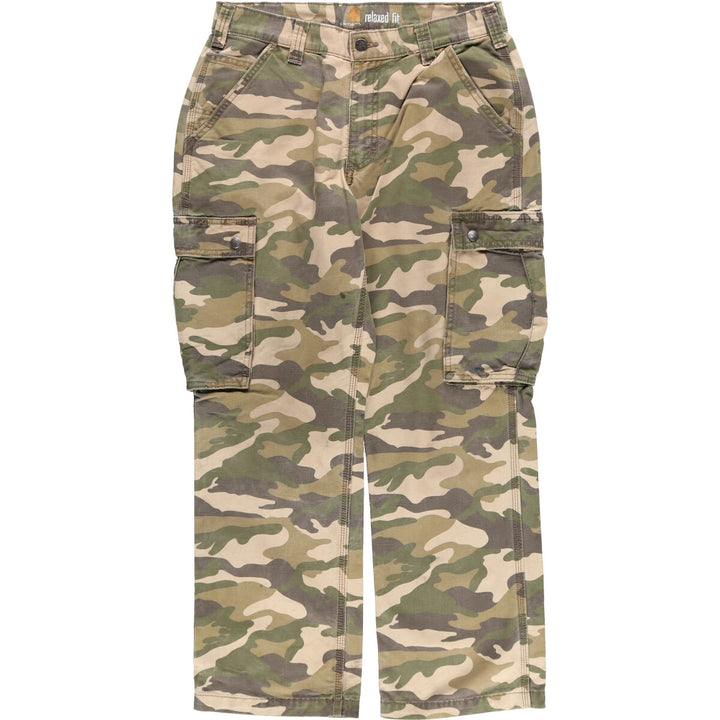 Carhartt Relaxed Fit Camouflage Pattern Woodland Camo Cargo Work Pants Men's W32 equivalent / eaa481373