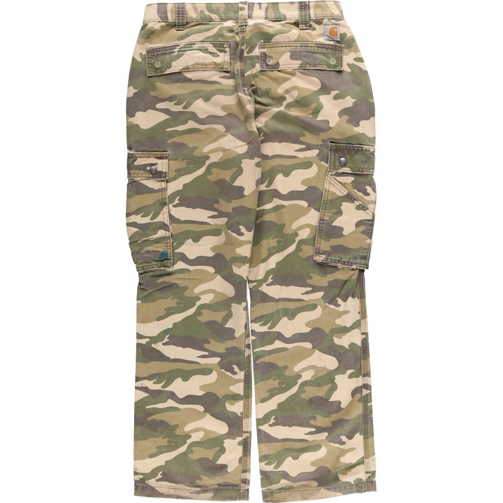 Carhartt Relaxed Fit Camouflage Pattern Woodland Camo Cargo Work Pants Men's W32 equivalent / eaa481373