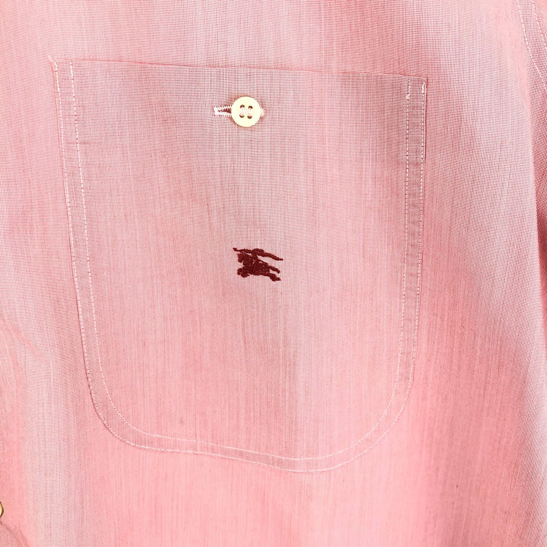 Burberry's short-sleeved button-down shirt, men's size XL unclear pink type Vintage Second Hand