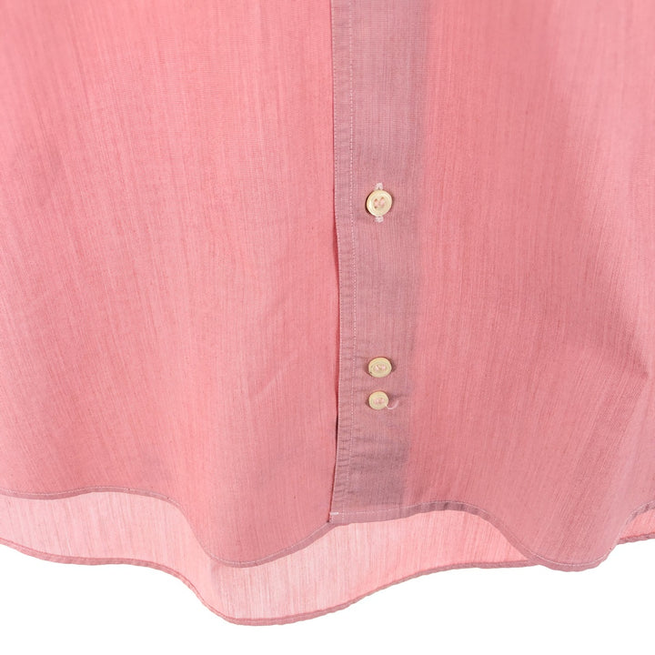 Burberry's short-sleeved button-down shirt, men's size XL unclear pink type Vintage Second Hand