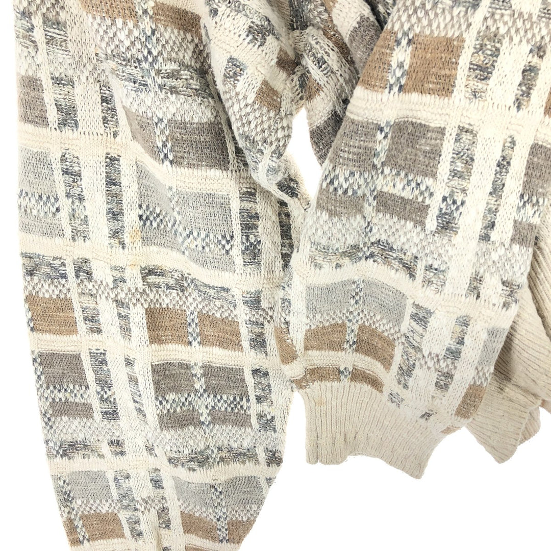 ylorence all-over print cotton knit cardigan, made in Italy, men's XL size, vintage /eaa481511